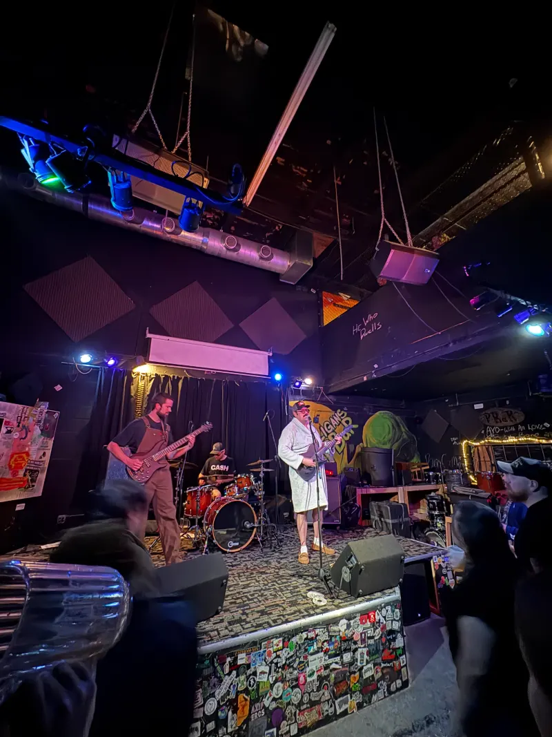 Sod The Earth on stage, vertical crop
